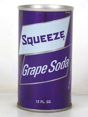 1972 Squeeze Grape Soda Lenexa Kansas 12oz Ring Top Can 