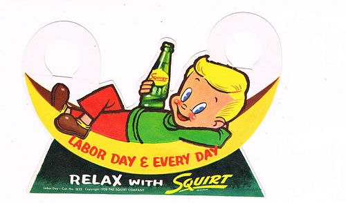 1958 Squirt Labor Day Bottle Topper 