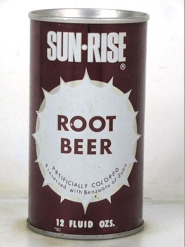 1968 Sun Rise Root Beer Norfolk Nebraska 12oz Ring Top Can 