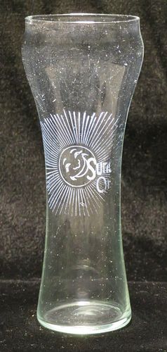 1910 Sunkist Orange 6¾ Inch Tall Etched Drinking Glass 