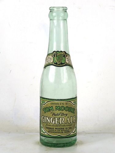 1943 Tom Moore Ginger Ale Minneapolis Minnesota 6oz Bottle 
