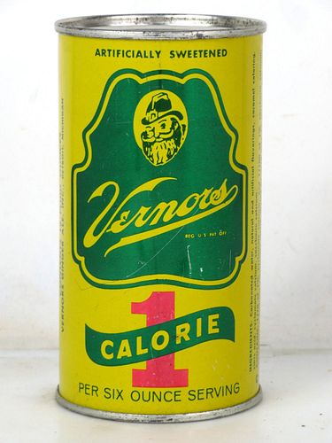 1963 Vernors 1 Calorie Soda V2 Detroit Michigan 12oz Flat Top Can 