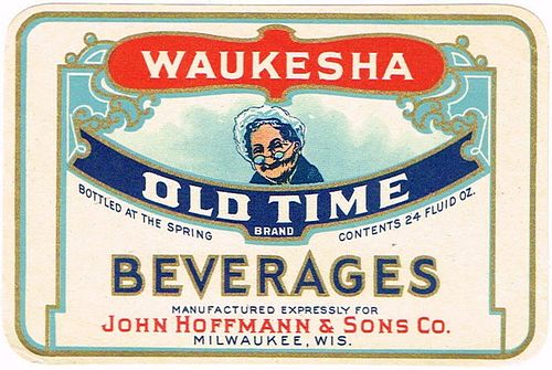 1930 Waukesha Old Timer Beverages Hoffmann Milwaukee Wisconsin 24oz Label 