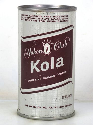 1967 Yukon Club Kola A&P Tea New York 12oz Flat Top Can 