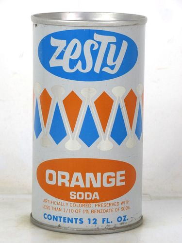 1972 Zesty Orange Soda Cobsi Atlanta Georgia 12oz Ring Top Can 