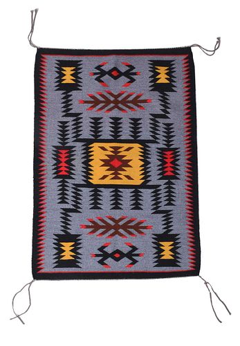 Colorful Storm Pattern Navajo Weaving