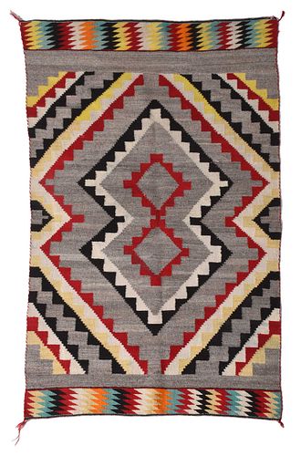 Vibrant Navajo Double Saddle Blanket