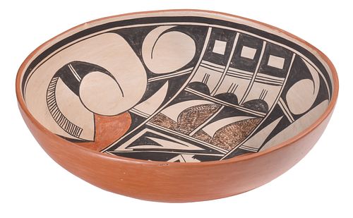 Large Hopi Redware Bowl