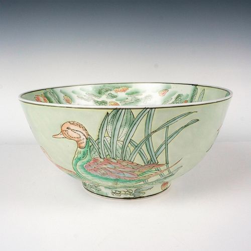 Chinese Porcelain Celadon Painted Duck Bowl