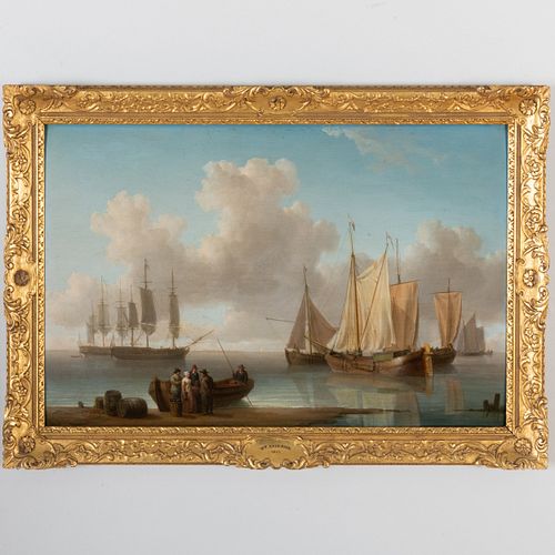 Attributed to William Anderson (1757-1837): Ships at Sea (Seascape with Fishing Vessels)
