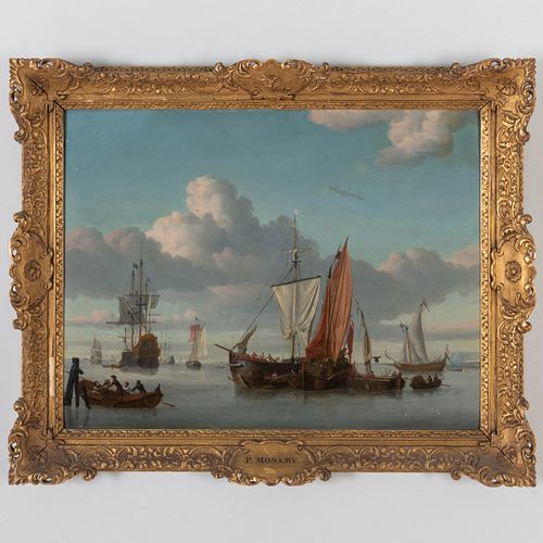 Attributed to Peter Monamy (1681-1749): Ships at Sea