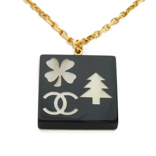 CHANEL SQUARE CLOVER TREE CC MARK NECKLACE