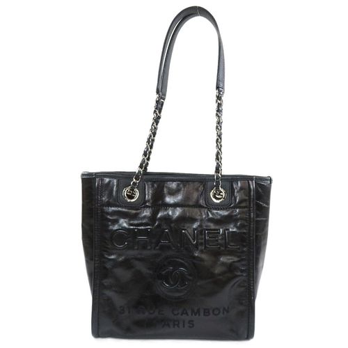 CHANEL DEAUVILLE LEATHER TOTE BAG