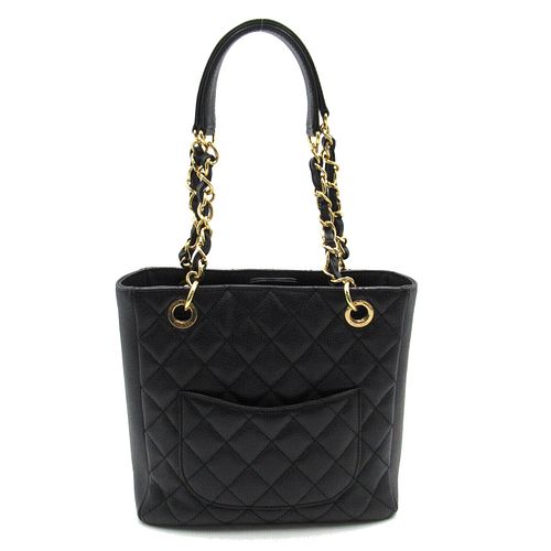 CHANEL MATELASSE LEATHER CHAIN TOTE BAG