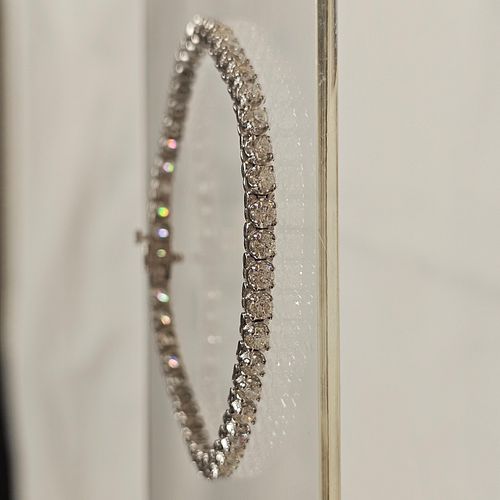 Diamond, 14k White Gold Tennis Bracelet