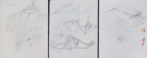 STAR WARS ORIGINAL PRE-PRODUCTION ART SET (IMPERIAL STAR DESTROYER COLLECTION OF 11 PAGES)