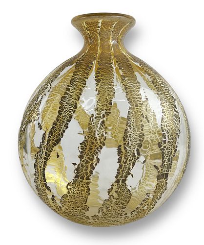 Seguso Viro Murano Art Glass Vase