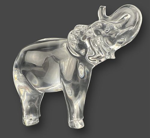 Baccarat Crystal Elephant Sculpture