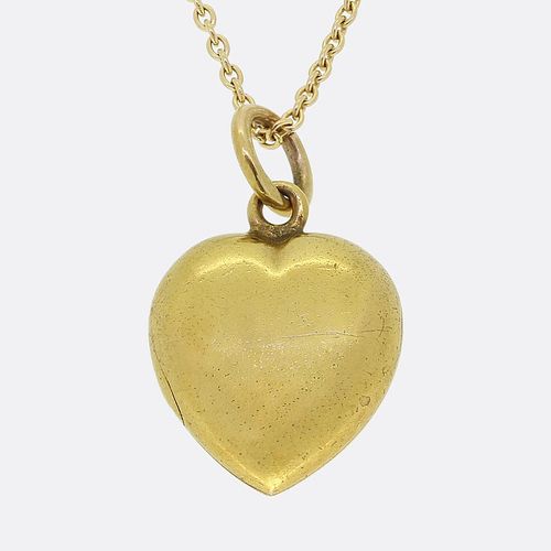 18k Victorian Heart Pendant Necklace