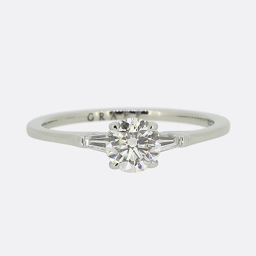 Platinum Graff Diamond Promise Ring