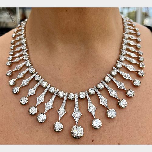 18K & Platinum 75.78 Ct. Diamond Necklace