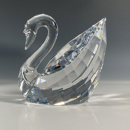 Swarovski Silver Crystal Soulmates Sculpture, Maxi Swan