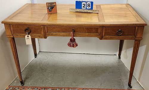 Milling Road Furn Oak 3 Drawer Desk 29"H X 4'W X 26"D