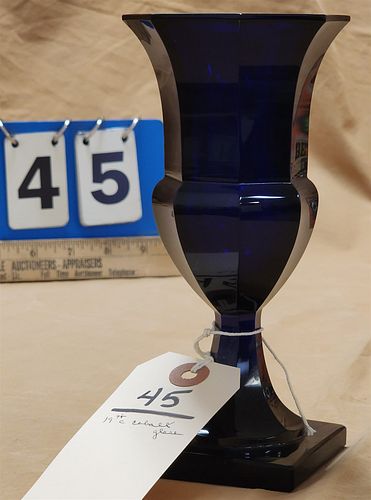19th C Cobalt Glass Urn 7"
