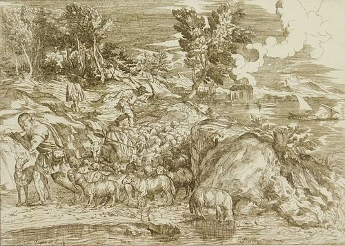Valentin Lefebre (Flemish 1637-1677) etching