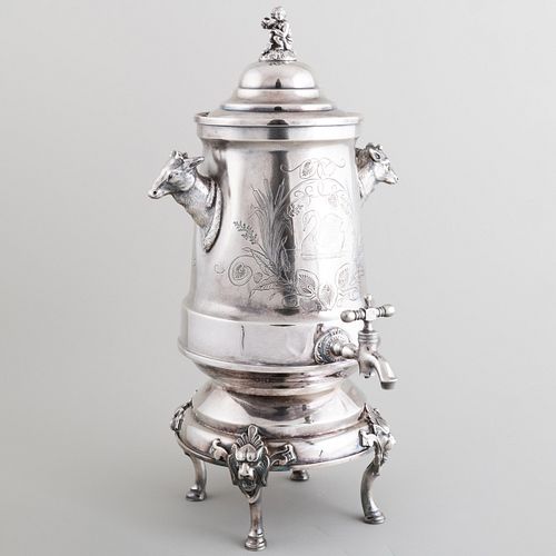 Victorian Silver Plate Figural Cistern