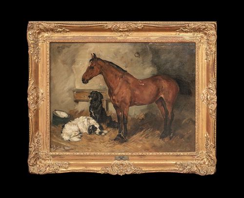 PORTRAIT OF BAY HORSE OIL PAINTING