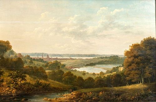  VIEW OF SOUTHAMPTON FROM THE RIVER OIL PAINTING