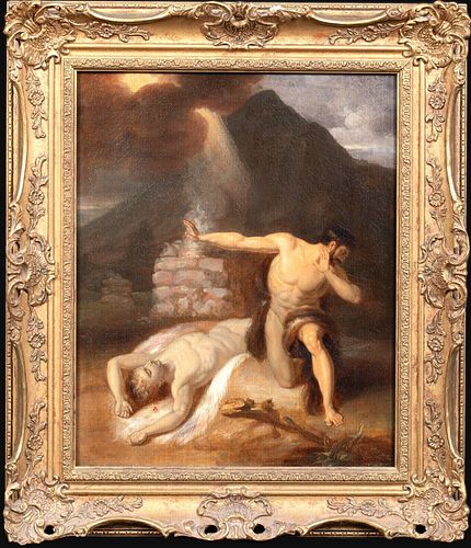  CAIN & THE DEATH OF ABEL OIL PAINTING
