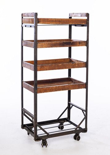 Wood and Iron Baker's Rack