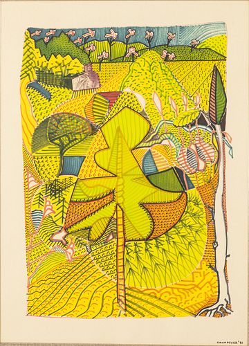 Larry Connatser, Landscape, 1981, Marker on Paper