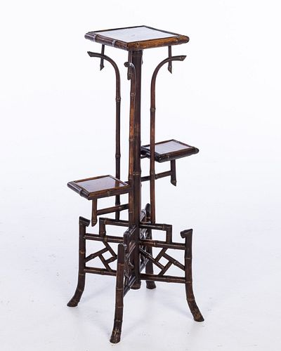 Victorian Bamboo Pedestal Stand, 19th C