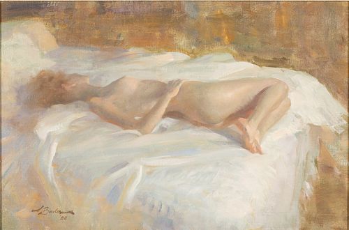 Joe Bowler (NY/SC, 1928-2016), Reclining Nude, O/C
