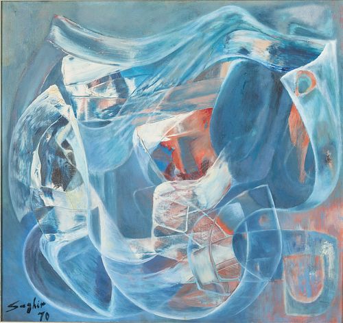 Adel Saghir (Lebanese, 1930-2020), Dance, O/C, 1970