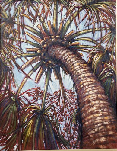 Elena Madden (SC, b. 1974), Palm Tree, Oil on Canvas