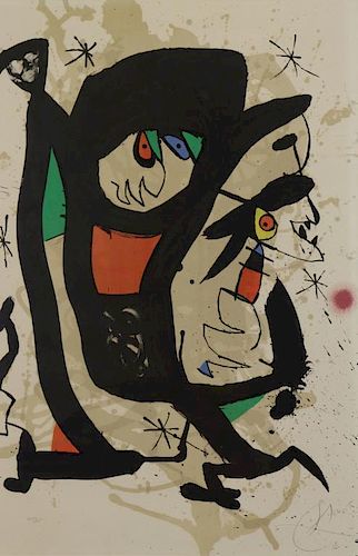 MIRO, Joan. Lithograph "Young Artist's" 1973.