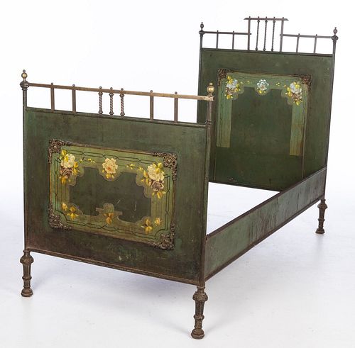 Vintage French Iron Twin Bed