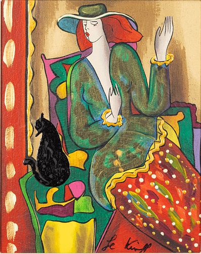 Linda Le Kinff (US/France, b. 1949) Femme Belge, Hand Embellished Serigraph