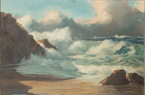 Henry Meyer, Seascape, Oil on Canvas 