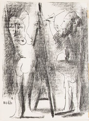 After Picasso, Le Peintre et Son Modele, Lithograph 