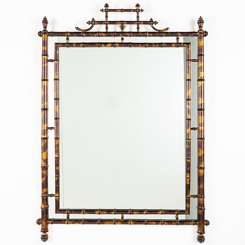 Carvers Guild Faux Bamboo Mirror, 20th C