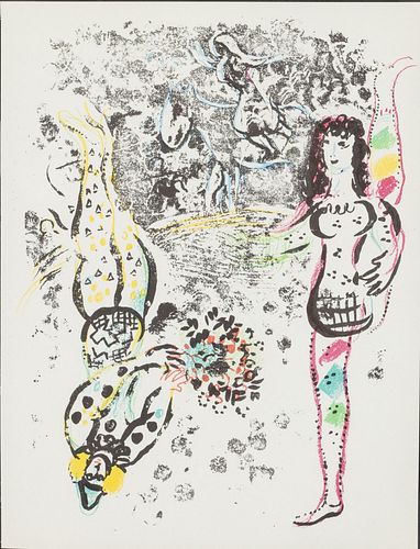 Marc Chagall, Les Jeus des Acrobates, Lithograph