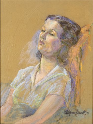 Epham Stewart, Portrait of a Woman, Pastel