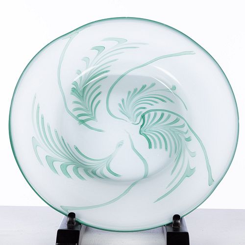 Hand Blown Glass Charger, Probably Italian