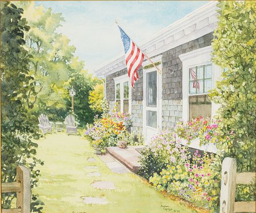 Barbara Capizzo, Nantucket Cottage, 2003, Watercolor