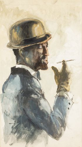 Unsigned, Portrait of Sammy Davis Jr., Watercolor